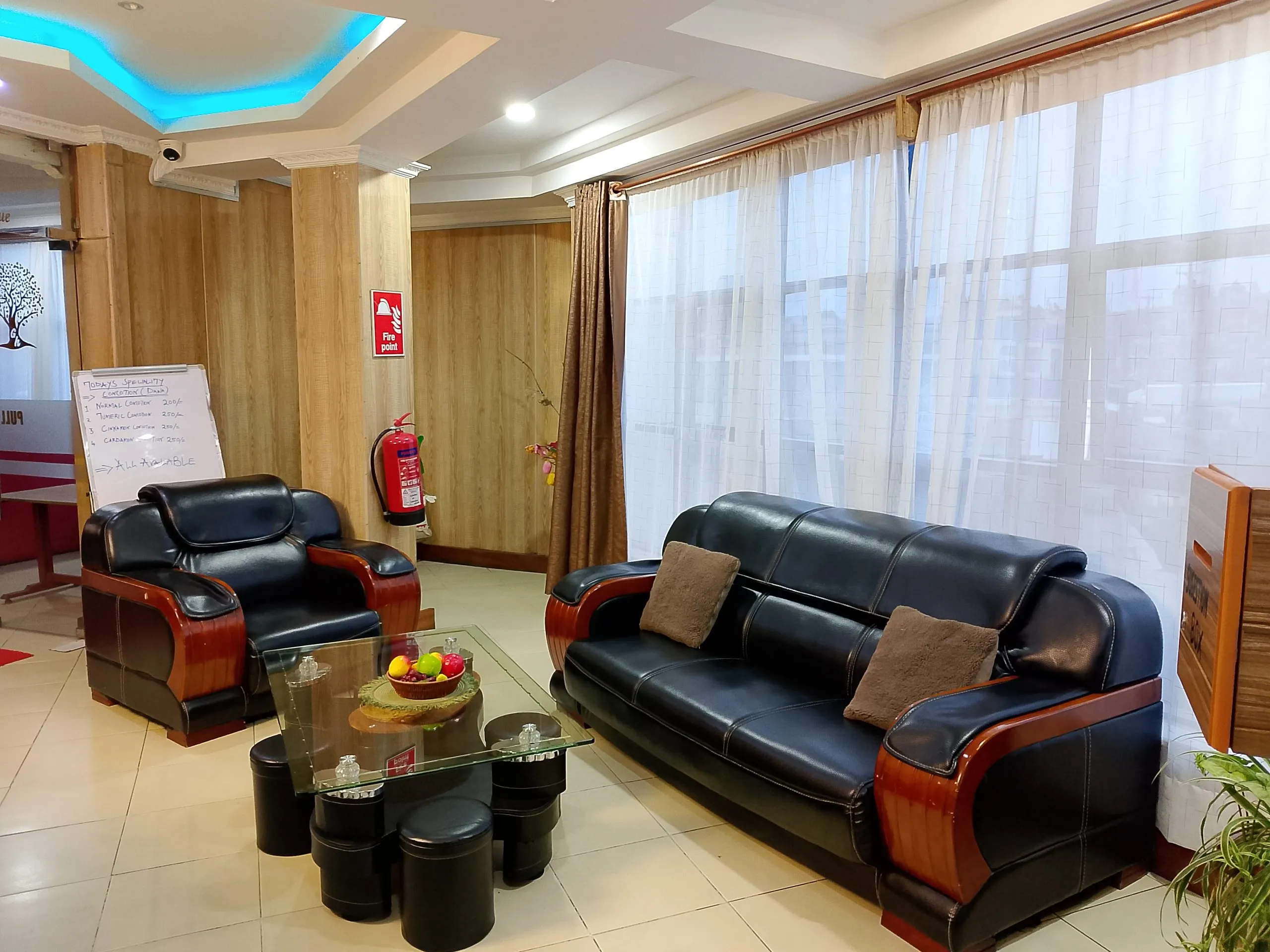 Reception seating area at Generis Hotel, Molo